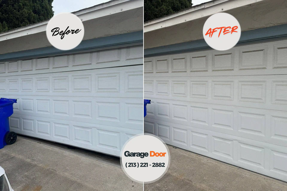 Before and after: garage door repair Gang Mills, NY